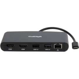 Caldigit-Open Source CalDigit Docking Station - for Notebook - 15 W - Thunderbolt 3 - 3 x USB Ports - 1 x USB 2.0 - 1 x USB 3.0 - Network (RJ-45) - HDMI - Wired