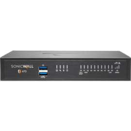 SonicWall TZ470 High Availability Firewall, 8 Port, 10/100/1000Base-T, 2.5 Gigabit Ethernet, DES, 3DES, MD5, SHA-1, AES (128-bit), AES (192-bit), AES (256-bit)