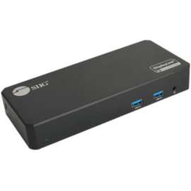 SIIG Universal Hybrid Triple 4K Video Docking Station with PD 3.0 100W, USB-C Docking, Hybrid Triple Monitor Docking Station- Three 4K 60Hz displays/100W PD/ 6x USB-A 5Gbps /Gigabit Ethernet / 3.5mm Headset Audio/Mic- Universal Triple Hybrid USB-C dock, T