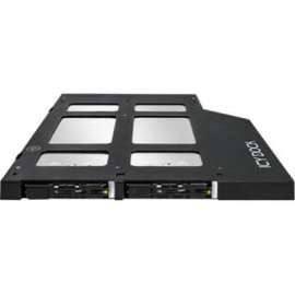 Cremax Icy Dock ToughArmor MB852M2PO-B Drive Enclosure for 5.25" PCI Express NVMe, M.2 Internal, Black, 2 x SSD Supported, 2 x Total Bay, Metal, Acrylonitrile Butadiene Styrene (ABS)