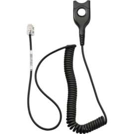 EPOS Standard bottom cable, ED to RJ9, Easy Disconnect/RJ-9 Phone Cable for Phone, First End: Easy Disconnect, Second End: 1 x RJ-9 Phone, Male