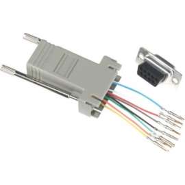Black Box Corporatio Black Box DB9 Modular Thumbscrew Adapter, 1 x DB-9 Serial Female, 1 x RJ-45 Network Female