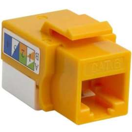 4XEM 10 pack Cat6 RJ45 Keystone Jack UTP 110-Type (Yellow) - 10 Pack - 1 x RJ-45 Network Female - Yellow