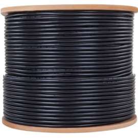 4XEM Cat6A Bulk Cable (Black), 1000 ft Category 6a Network Cable for Network Device, Home Theater System, Desktop Computer, Bare Wire, Bare Wire, 10 Gbit/s