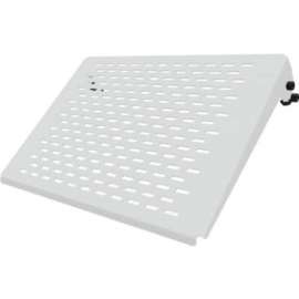 Heckler Design Control Shelf For Heckler Av Cart - 13.2" Width X 1.8" Depth X 9.7" Height - Powder Coated Steel - White