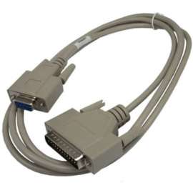 Lantronix DB25M to DB9F Serial Cable, 6 ft Serial Data Transfer Cable for Server, First End: 1 x 25-pin DB-25 Serial, Male, Second End: 1 x 9-pin DB-9 Serial