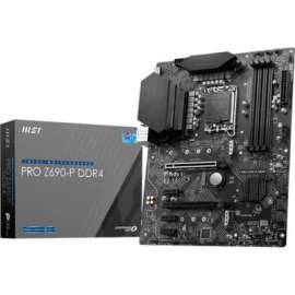 MSI Z690-P DDR4 Desktop Motherboard - Intel Z690 Chipset - Socket LGA-1700 - Intel Optane Memory Ready - ATX - Pentium Gold, Celeron, Core i5, Core i7, Core i9, Core i3 Processor Supported - 128 GB DDR4 SDRAM Maximum RAM - DIMM, UDIMM - 4 x Memory S