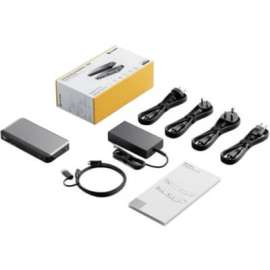 Alogic DX2 Dual 4K Display Universal Docking Station - with 100W Power Delivery - for Notebook - 100 W - USB Type A, USB Type C - 2 Displays Supported - 4K - 3840 x 2160 - USB Type-A - USB Type-C - 1 x RJ-45 Ports - Network (RJ-45) - Space Gray, Bla