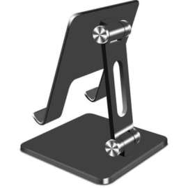 4XEM Desktop Metal Holder for Tablet, 4.7" x 3.4" x, Aluminum Alloy, Silicone, Metal, Gray, Silver