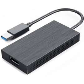 4XEM USB 3.0 DisplayPort Video Adapter, 1 x 9-Pin Powered USB 3.0 Type A, Male, 1 x DisplayPort 1.1a Digital Audio/Video, Female