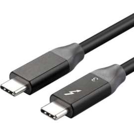 4XEM 20Gbps 1M Thunderbolt 3 Braided Cable, 3.28 ft Thunderbolt 3 AV/Data Transfer Cable for Audio/Video Device, First End: 1 x USB Type C, Male, Second End: 1 x USB Type C