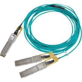 Nvidia Mellanox MFS1S50-H020E AOC Splitter Cable IB HDR 200Gb/s to 2x100Gb/s 20m, 65.62 ft Fiber Optic Network Cable for Network Device, Switch, Server, First End: 1 x SFF-8665 QSFP56 Network, Second End: 2 x SFF-8665 QSFP56 Network, 200 Gbit/s