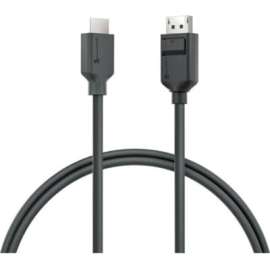 Alogic Elements DisplayPort to HDMI Cable - 2m - 6.56 ft DisplayPort/HDMI A/V Cable for Notebook, Audio/Video Device, Projector, Monitor, Computer - First End: 1 x DisplayPort Digital Audio/Video - Male - Second End: 1 x HDMI 1.4 Digital Audio/Video