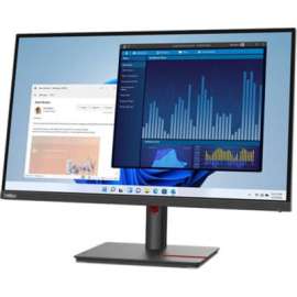 Lenovo ThinkVision T27p-30 27" Webcam 4K UHD LCD Monitor, 16:9, Black, 27" Class, In-plane Switching (IPS) Technology