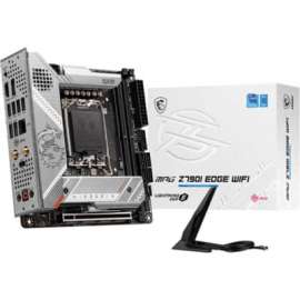 MSI MPG Z790I EDGE WIFI Gaming Desktop Motherboard, Intel Z790 Chipset, Socket LGA-1700, Mini ITX, Core i5, Core i7, Core i9, Pentium Gold, Celeron, Core i3 Processor Supported