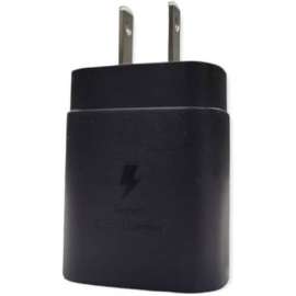 4XEM Up To 25W USB-C Power Adapter (Black), Apple, Samsung and all USB-C device replacement wall charger with: (USB-C: 25W: 5V=3A, 9V=2.77A) ((USB-C (PPS): 25W: 3.3V-5.9V=3A, 3.3V-11V=2.25A)), Black