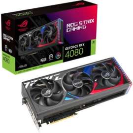 Asus ROG NVIDIA GeForce RTX 4080 Graphic Card - 16 GB GDDR6X - 2.54 GHz Boost Clock - 256 bit Bus Width - PCI Express 4.0 - DisplayPort - HDMI