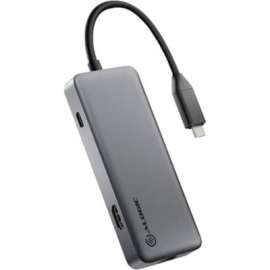 Alogic SPARK 6-in-1 USB 4 Hub With 8K HDMI - for Desktop PC/Notebook/Monitor - Memory Card Reader - USB Type C - 1 Displays Supported - 8K, 4K - 3840 x 2160 - 5 x USB Ports - 2 x USB Type-A Ports - USB Type-A - USB Type-C - 1 x RJ-45 Ports - Network