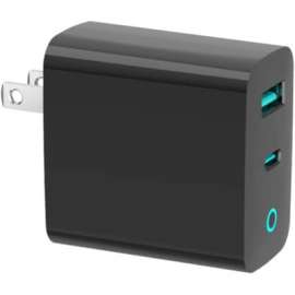 4XEM 45W GAN Charger USB-C + USB-A, Black, 1 Pack, 45 W, 120 V AC, 230 V AC Input