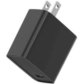 4XEM 20W USB-C Charger, Black, 1 Pack, 20 W, 120 V AC, 230 V AC Input