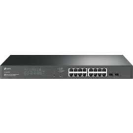 Tp Link TP-Link TL-SG2218P - JetStream 18-Port Gigabit Smart Switch with 16-Port PoE+ - Limited Lifetime Warranty - 16 Port Gigabit Smart Managed PoE Switch - 16 PoE+ Ports @150W, 2 SFP Slots - Omada SDN Integrated - PoE Recovery - IPv6 - Static Ro