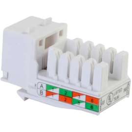 C2G Cat6 RJ45 UTP Keystone Jack, White, Mini-phone/VGA for Audio/Video Device, Monitor, Projector, Notebook, 25 ft, 1 x HD-15 Male VGA, 1 x Mini-phone Male Stereo Audio