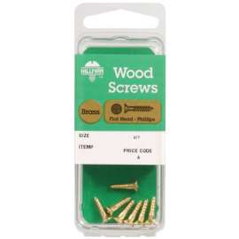 Hillman No. 4 X 3/4 in. L Phillips Wood Screws 10 pk
