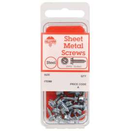 Hillman No. 14 X 1 in. L Slotted Hex Head Sheet Metal Screws 5 pk