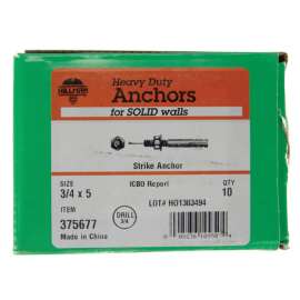 Hillman 3/4 in. D X 5 in. L Steel Round Head Strike Anchor 10 pk