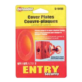 Prime-Line Antique Brass Steel Adapter Plate 2 pk
