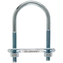 Hampton 5/16 in. X 2 in. W X 3-3/4 in. L Coarse Zinc-Plated Steel U-Bolt
