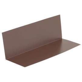 Amerimax 4 in. W X 12 in. L Galvanized Steel Pre-Bent Flashing Shingle Brown