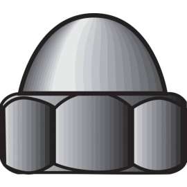 Hillman 5/16 in. Zinc-Plated Steel SAE Acorn Nut 100 pk