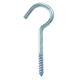 Hampton Small Zinc-Plated Silver Steel 3.375 in. L Ceiling Hook 50 lb 1 pk
