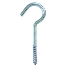 Hampton Small Zinc-Plated Silver Steel 3.88 in. L Ceiling Hook 80 lb 1 pk