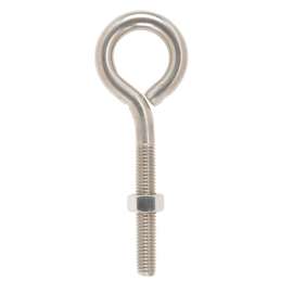 Hampton 1/2 in. X 6 in. L Stainless Stainless Steel Eyebolt Nut Included