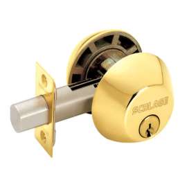 Schlage B-Series Bright Brass Double Cylinder Deadbolt
