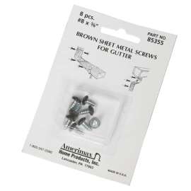 Amerimax 8 Sizes X 3/8 in. L Phillips/Slotted Round Head Sheet Metal Screws 8 pk