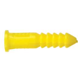 Hillman 0.164 in. D X 7/8 in. L Plastic Round Head Ribbed Anchor 100 pk