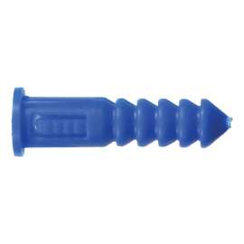 Hillman 0.164 in. D X 1-1/4 in. L Plastic Round Head Ribbed Anchor 100 pk