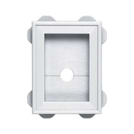 Builders Edge 6-1/4 in. H X 1-5/8 in. L Prefinished White Vinyl Mounting Block