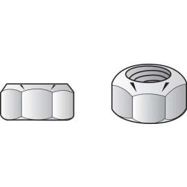 Hillman 10 in. Zinc-Plated Steel USS Nylon Lock Nut 5 pk