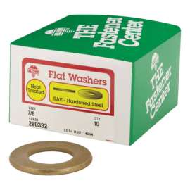 Hillman Yellow Dichromate Steel 7/8 in. SAE Flat Washer 10 pk