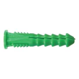 Hillman 1/4 in. D X 1-1/2 in. L Plastic Round Head Ribbed Anchor 50 pk