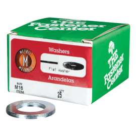 Hillman Zinc-Plated Steel M16 mm Flat Washer 25 pk