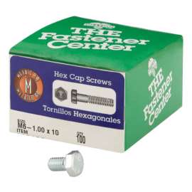 Hillman M6-1.00 mm D X 10 mm L Heat Treated Steel Hex Head Cap Screw 100 pk