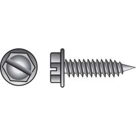 Hillman No. 6 X 3/8 in. L Slotted Hex Washer Head Self-Piercing Screws 100 pk