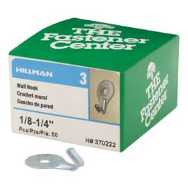 Hillman Steel Zinc Silver Classic Utility Hooks 5 lb 50 pk