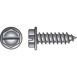 Hillman No. 10 X 1/2 in. L Slotted Hex Washer Head Sheet Metal Screws 100 pk