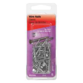 Hillman 3/4 in. Wire Bright Steel Nail Flat Head